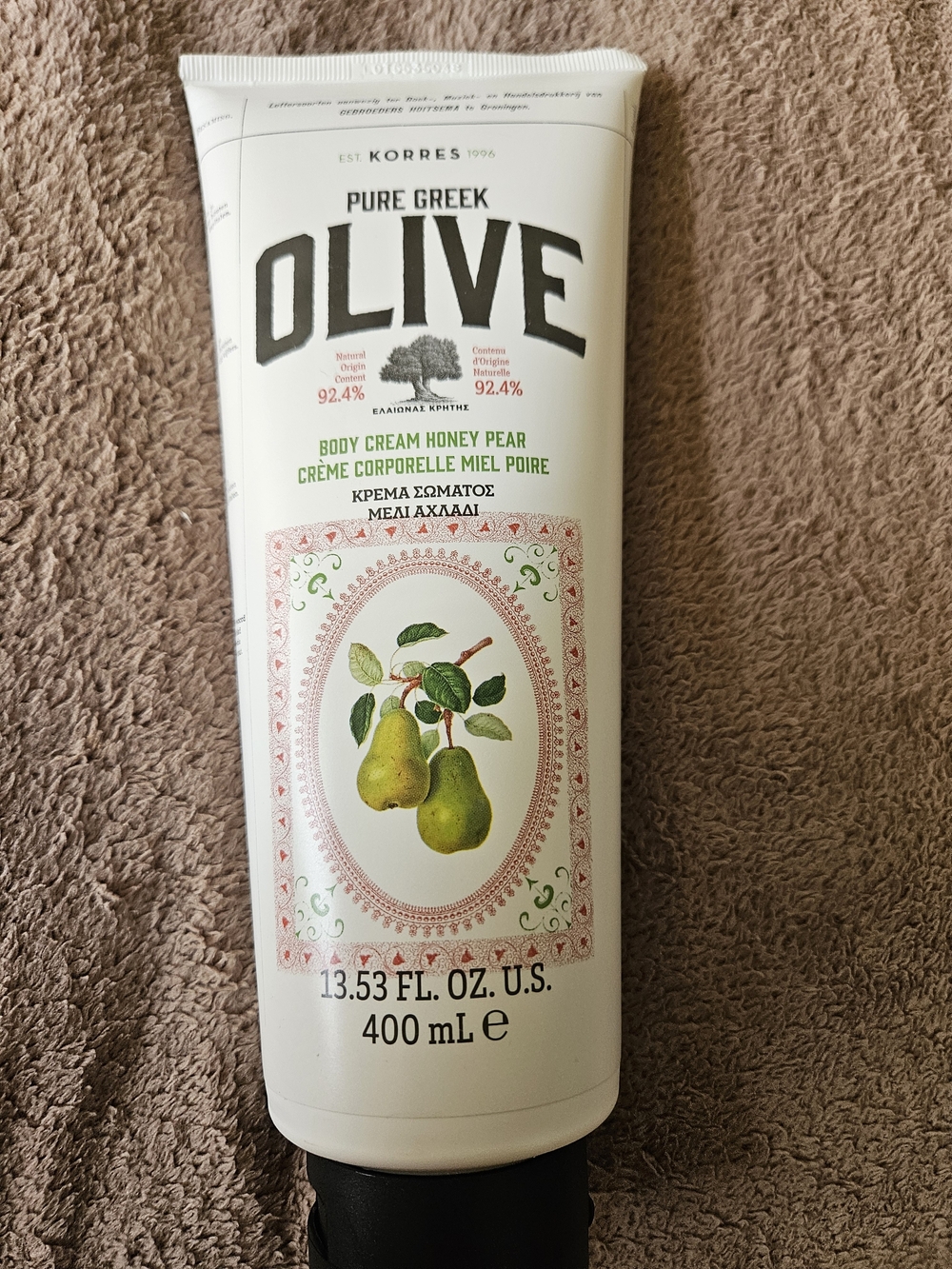 Korres Pure Greek Olive Body Cream Honey Pear
